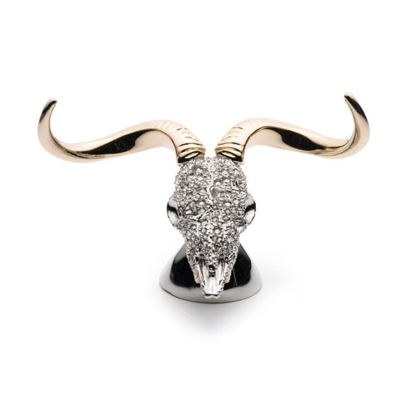 Encrusted Ram Ring Holder - Picture 1 of 4
